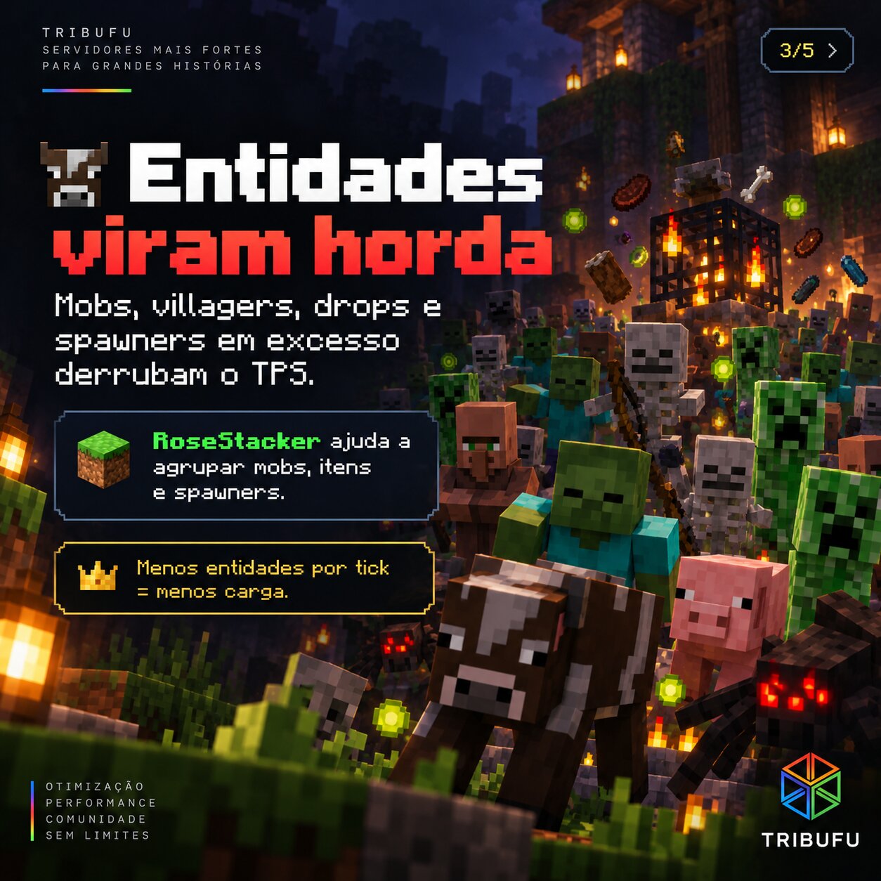 RoseStacker e o controle de mobs, itens e spawners